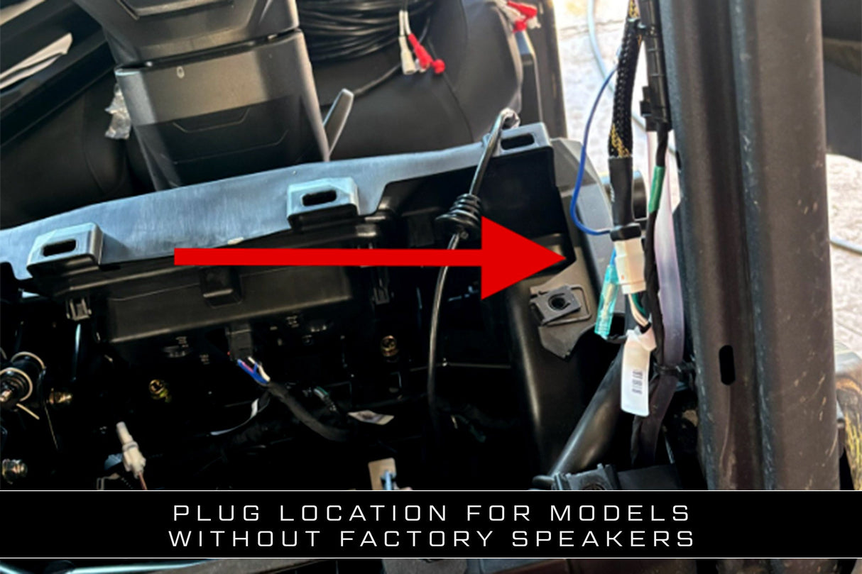 Can-Am® Defender HD11 BRP GO! Front & Rear RCA Output Harness + Remote | UTVS-DEF2-GO-RCA-OUT UTV Stereo