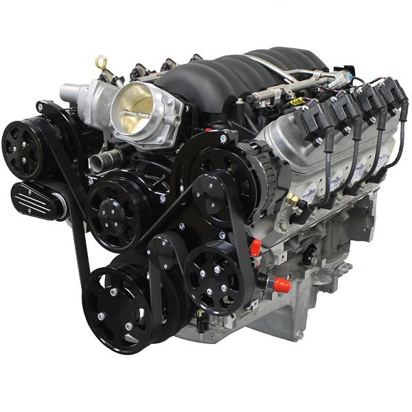 GM LS Compatible Front Accessory Drive - Full Serpentine with Alternator | AC | Power Steering | Water Pump | Brackets and Bolts