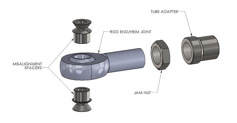 1.25 Rod End Half Set (LOADED) Left Handed