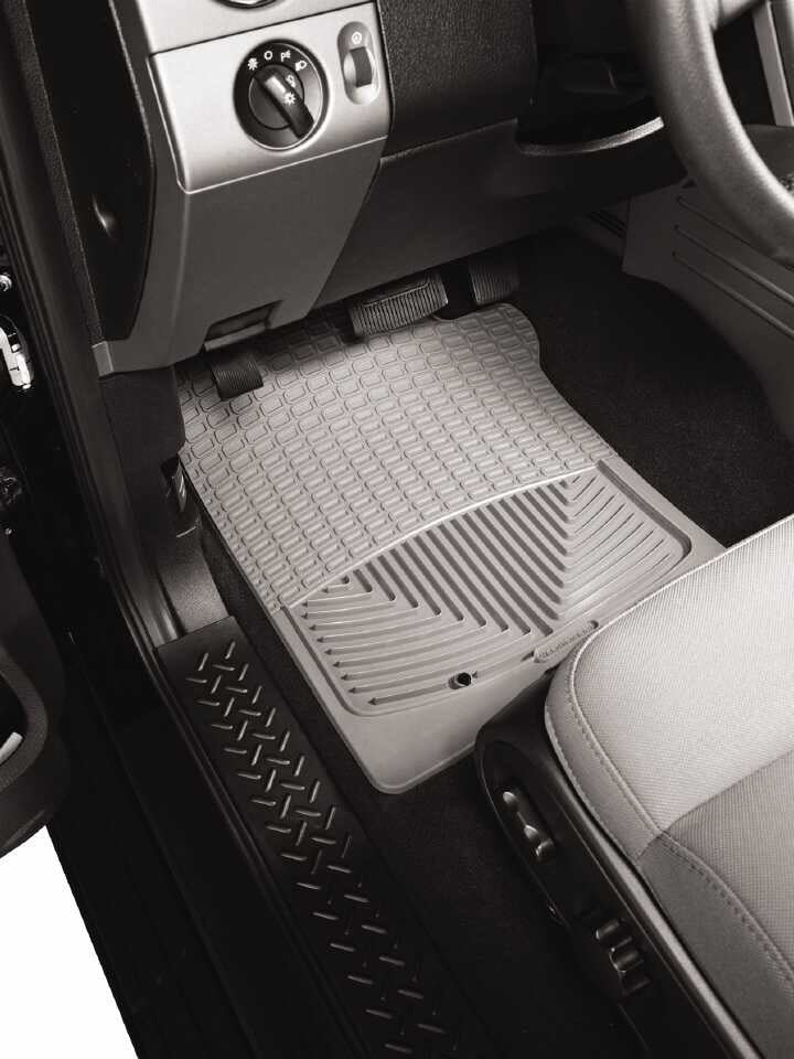 99-08 F250/F350/F450/F550 SUPER DUTY CREW/SUPER CAB/SUPER CREW RUBBER FRONT FLOOR MATS GREY Far From Stock - Meyer Distributing