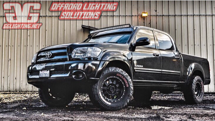 2000 - 2006 Toyota Tundra Double Cab 50" Curved LED Light Bar Roof Mounts GGLighting