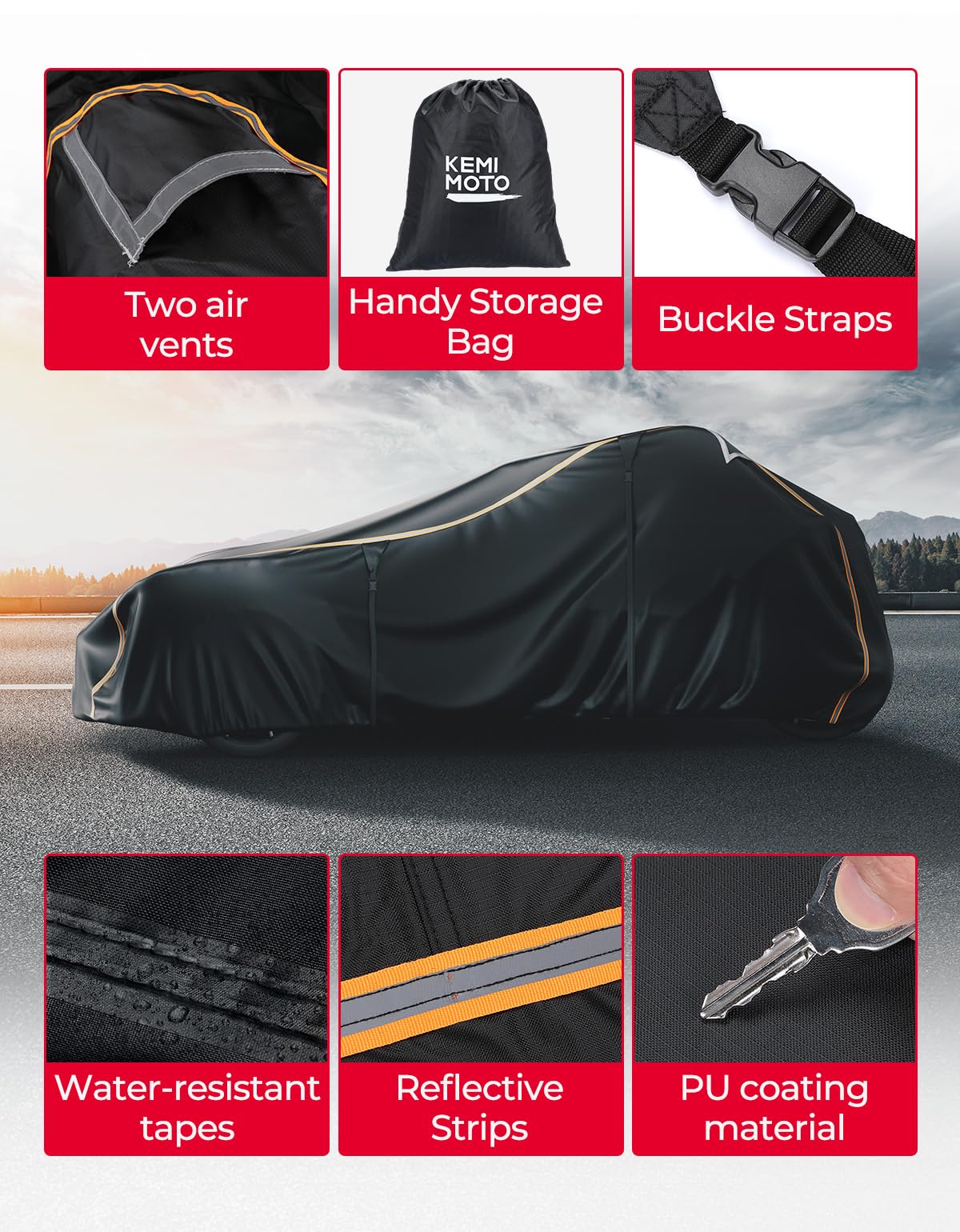 Full Cover with Reflective Strips for Polaris Slingshot 2015-2025