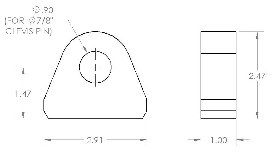 Bumper Clevis - Short Far From Stock Bumper Clevis - Short Bumper Clevis - Short Bumper Clevis - Short Bumper Clevis - Short
