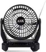 Audiobox® 3-Speed Portable Solar-Rechargeable Fan TekShack