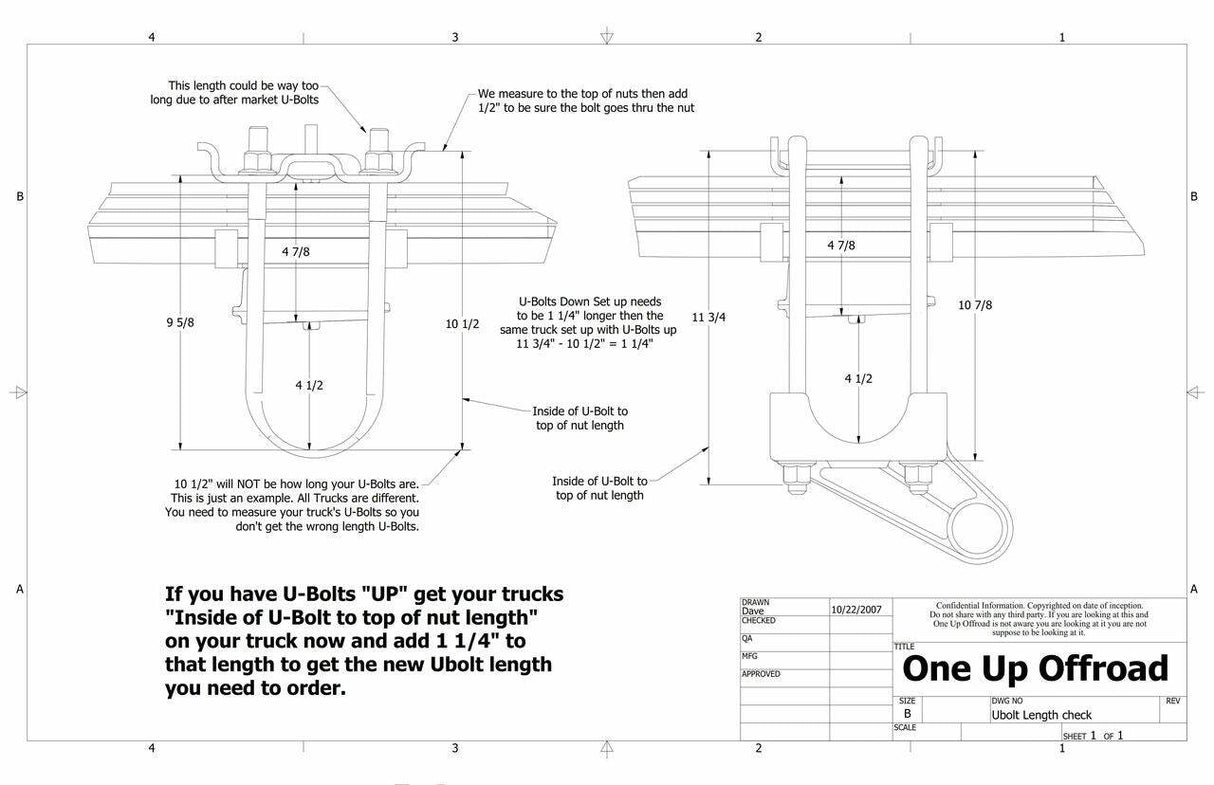 Under Axle Bar Mounts, 4-1/4in & 4-1/2in Axle, U-Bolts Down S&B
