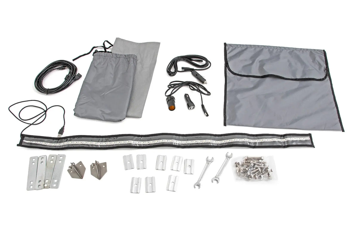Rough Country Roof Top Tent Rack Mount 12 Volt Accessory & LED Light Kit 99050