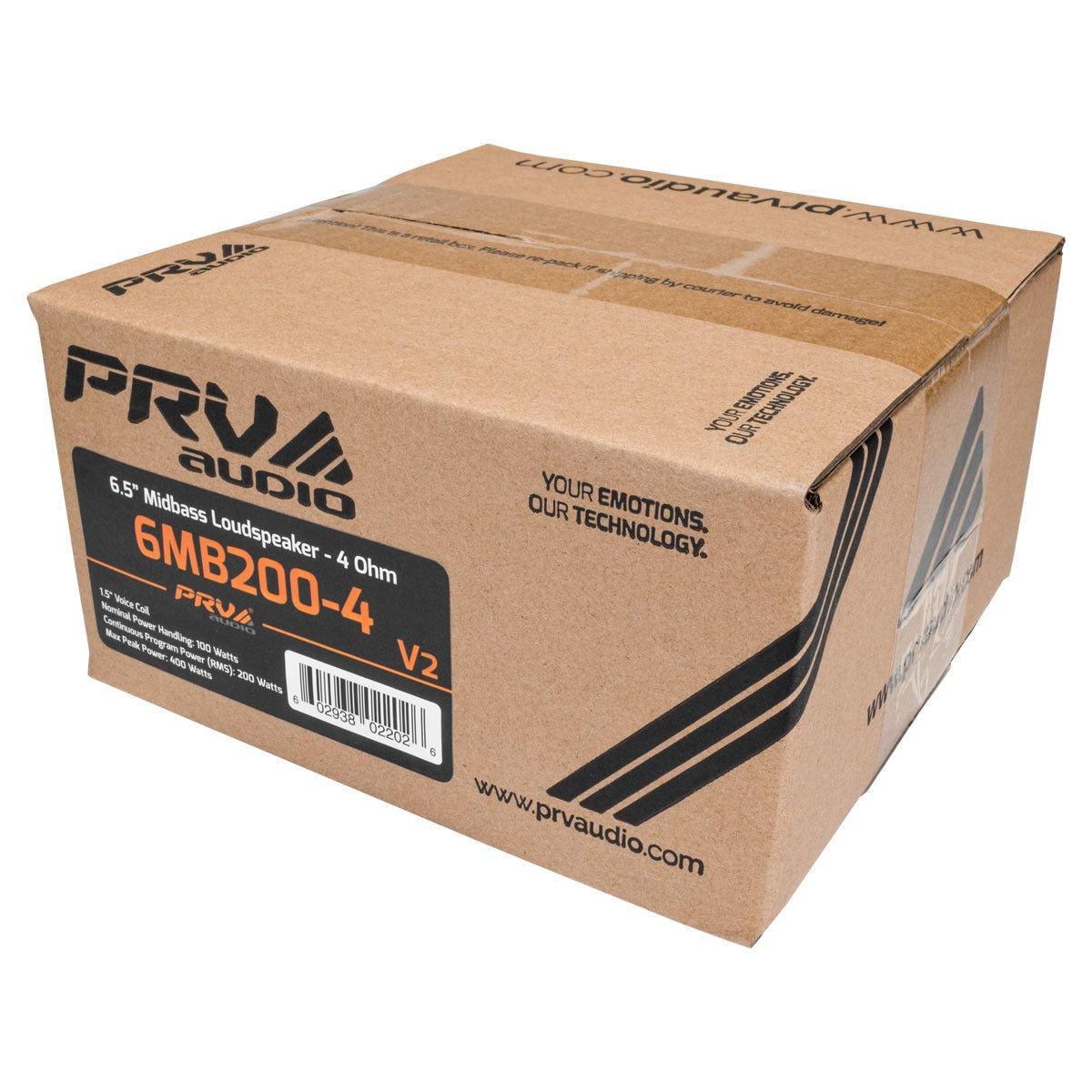 PRV Audio 6MB200-4 v2 6.5" 200W RMS Midbass Speaker (Single) PRV Audio
