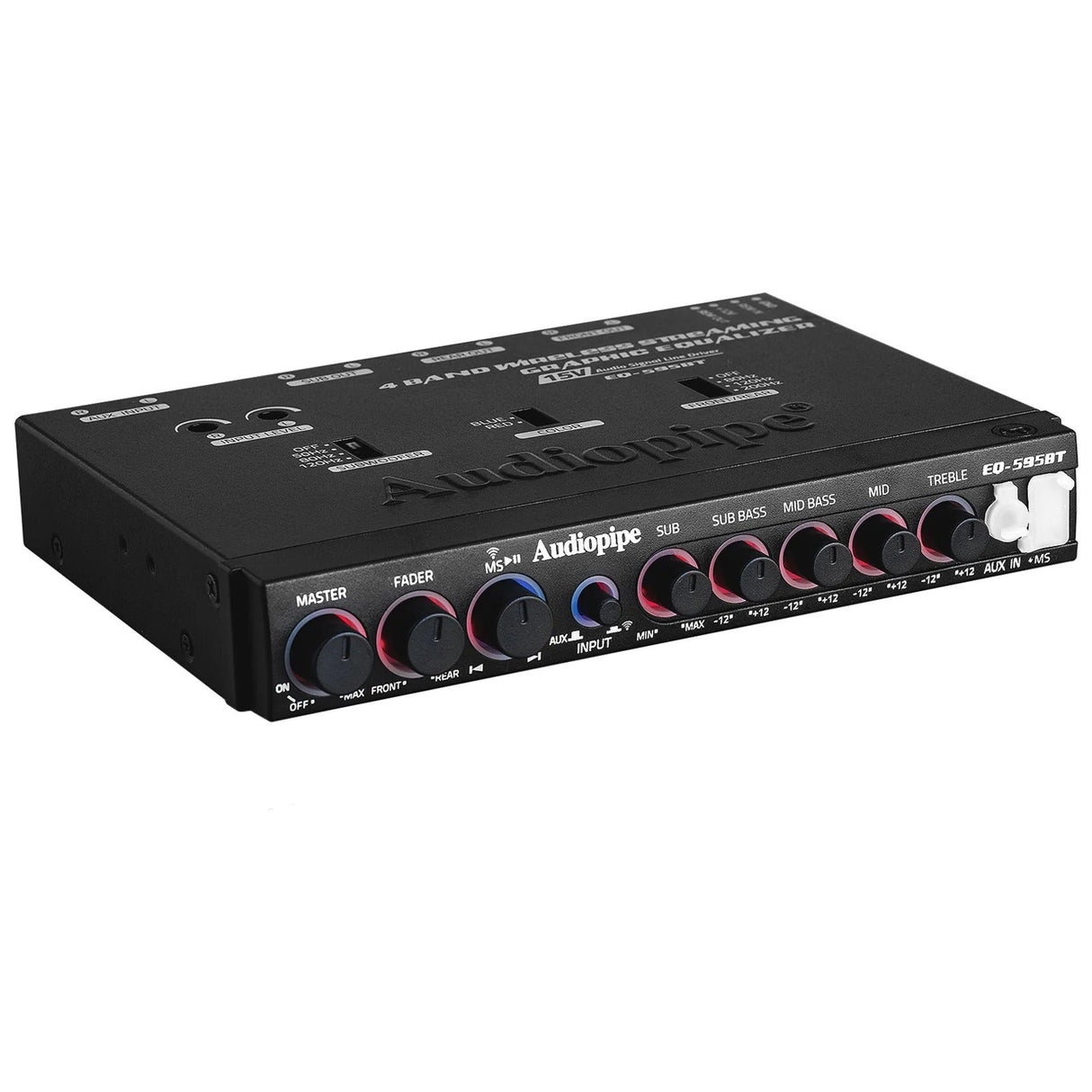 Audiopipe EQ-595BT 4 Band Wireless Streaming Graphic Equalizer Audiopipe