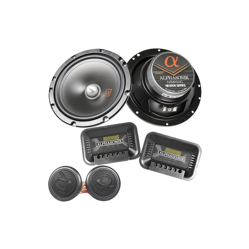 Alphasonik NS650C | 6.5" 180W 2-Way Component Speakers 3-Ohm (Pair) Alphasonik