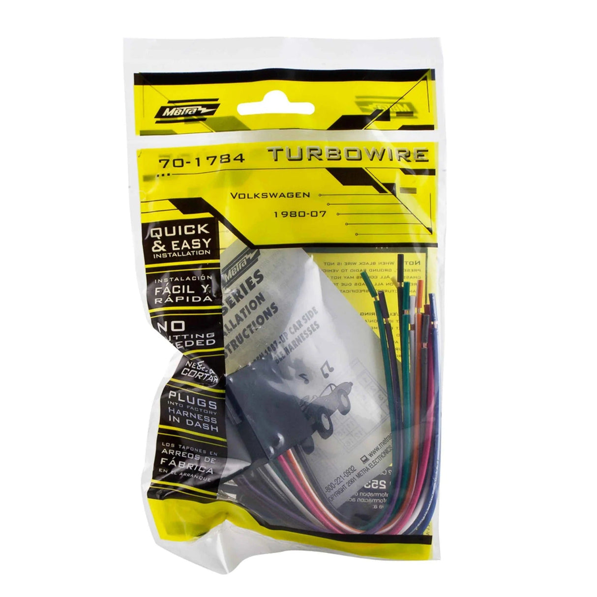 Metra 70-1784 Radio Replacement Harness For Alfa Romeo/Audi/ Pontiac/Ram/ VW 1980-2020