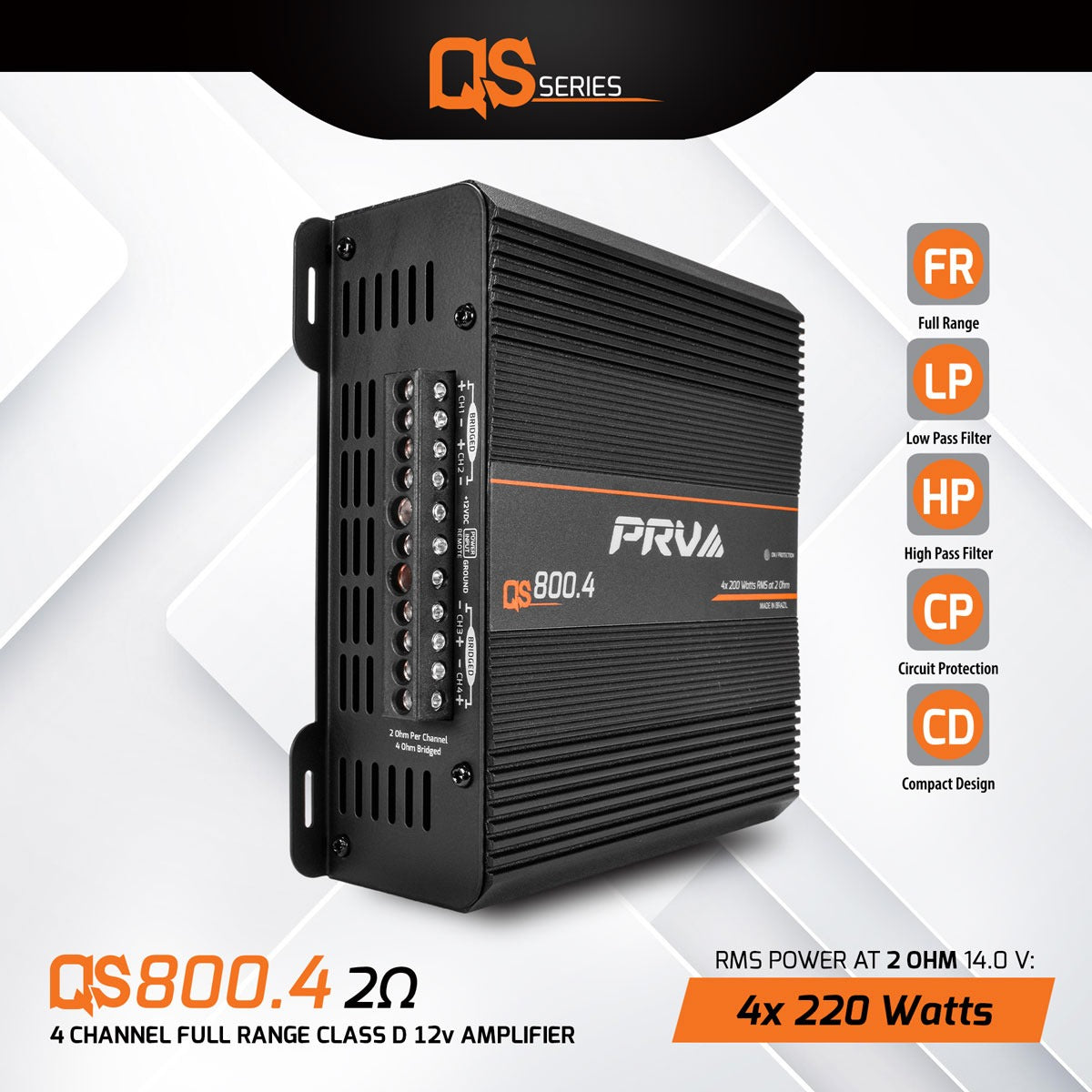 PRV Audio QS800.4 | 4-Channel Class D Amplifier PRV Audio