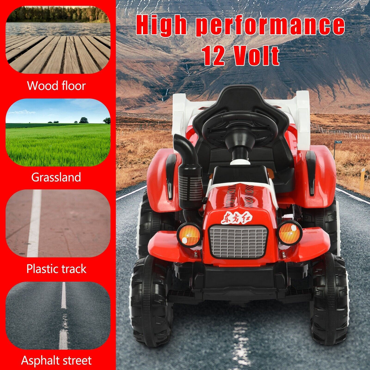 Interactive Electric Tractor Set with Detachable Cars for Toddlers 1-3 Years