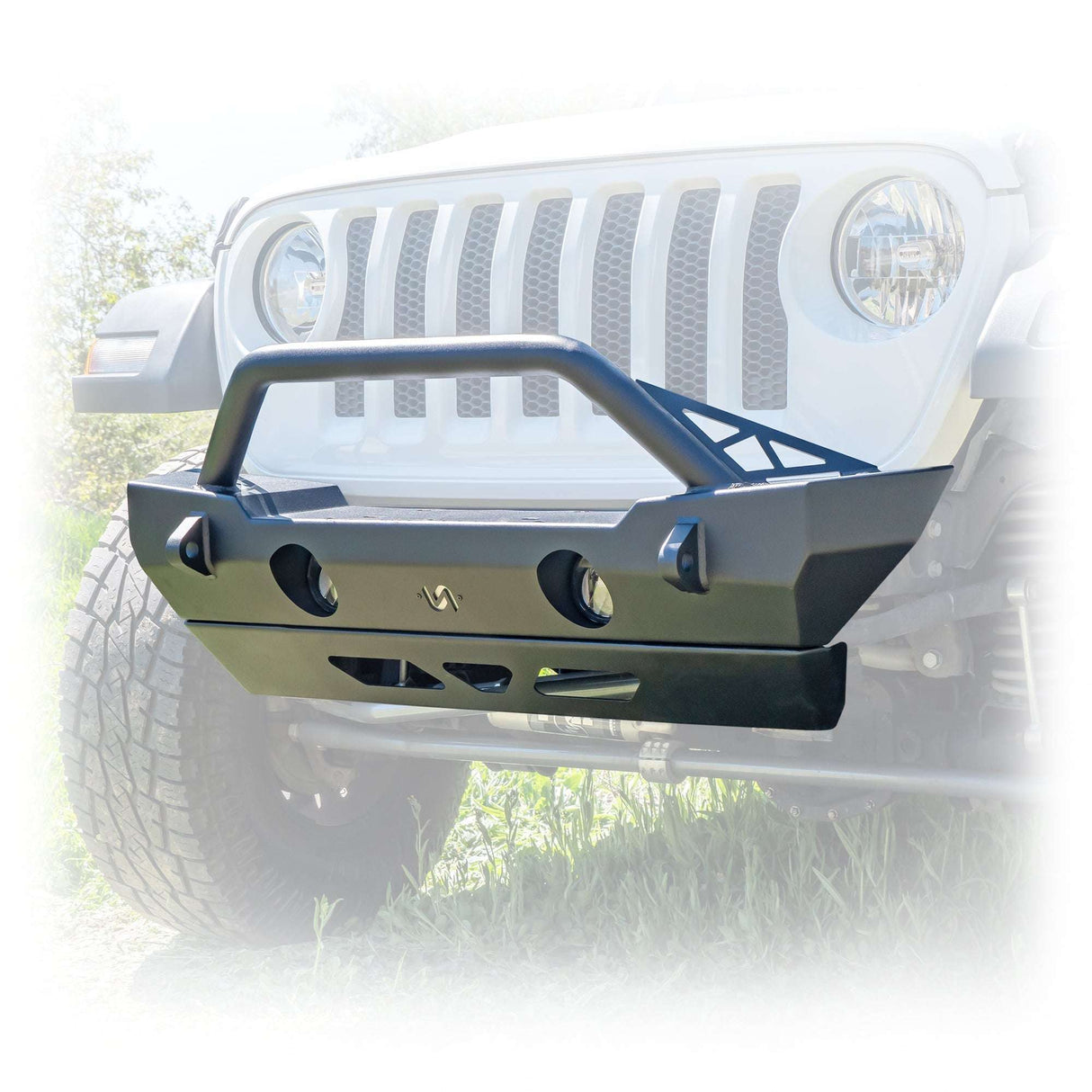 Jeep JK/JL/JT Front Bumper with Welded-On Bull Bar & Skid Plate | 2007–2025 Turn Offroad