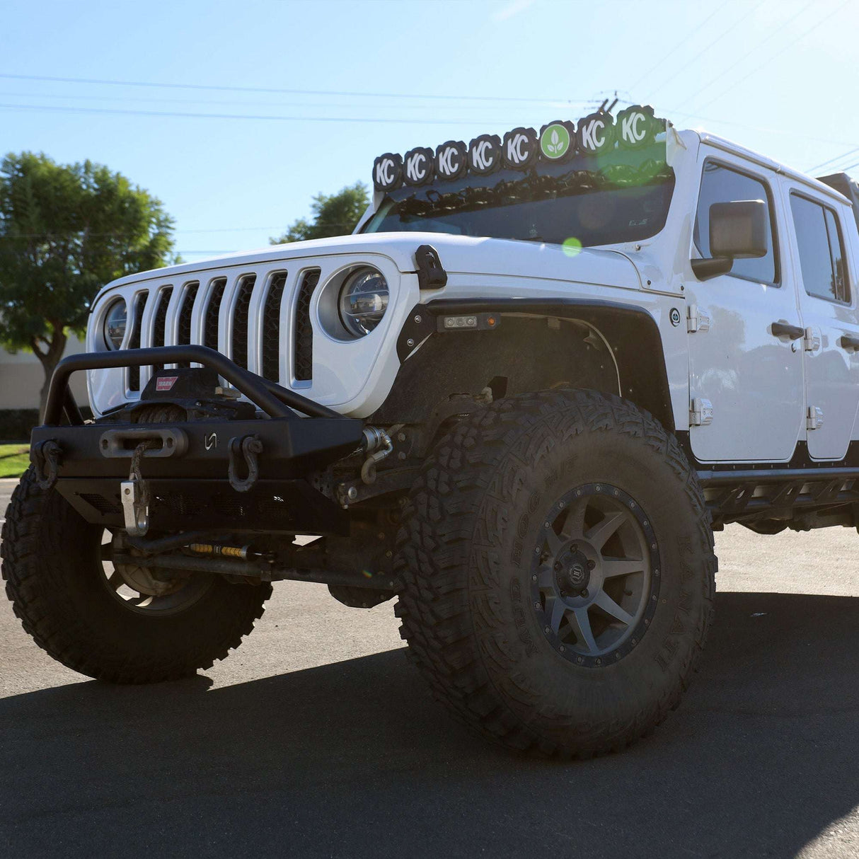 Jeep JK/JL/JT Front Bumper with Welded Bull Bar & Skid Plate | 2007–2025 Turn Offroad