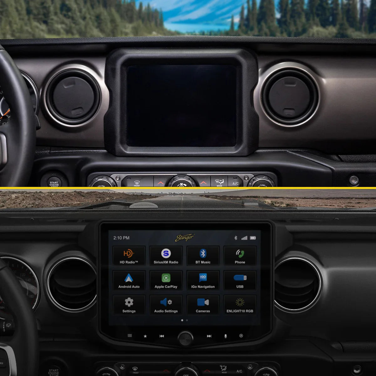 Stinger HORIZON10 10" Radio Fully Integrated Kit W/ Vehicle And Off-Road I '18-'23 Jeep JL Wranglers/ '20-'23 Jeep JT Gladiators