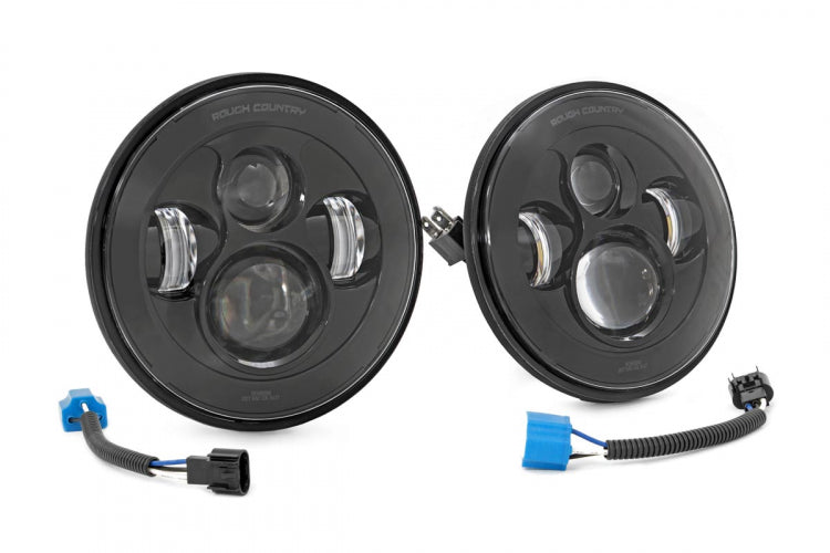 Rough Country 7 Inch LED Headlights DOT Approved | Jeep Wrangler JK/Wrangler TJ/Wrangler Unlimited