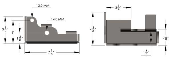 JK Heavy Duty Stock Front Trackbar Bracket