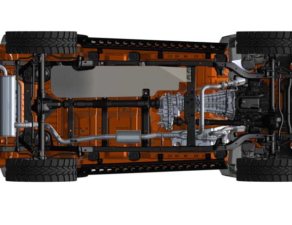 Jeep Wrangler JKU 4 Door Fuel Tank Skid Plate Kit