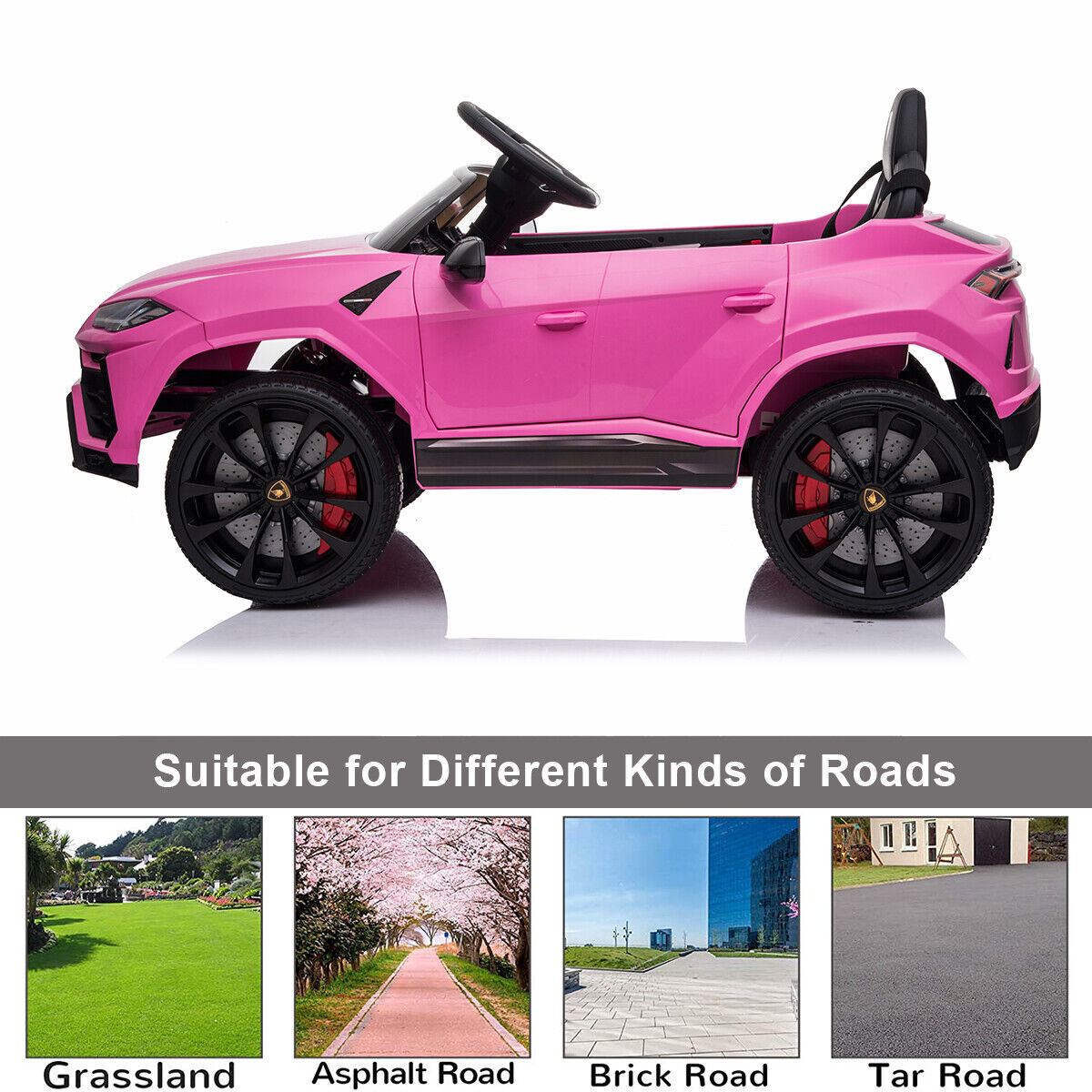 Kimbosmart 12V Electric Lamborghini Ride On Car for Kids with Remote Control - Perfect Gift for Kids