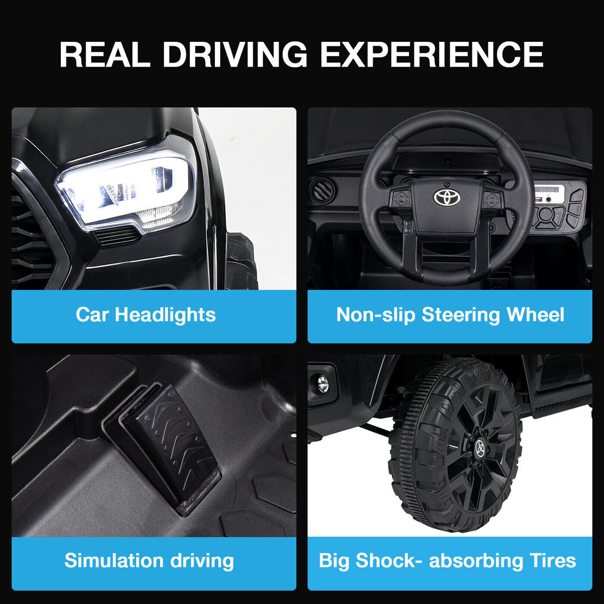 Kimbosmart 12V Electric Ride On Car for Kids with USB MP3 and Remote Control