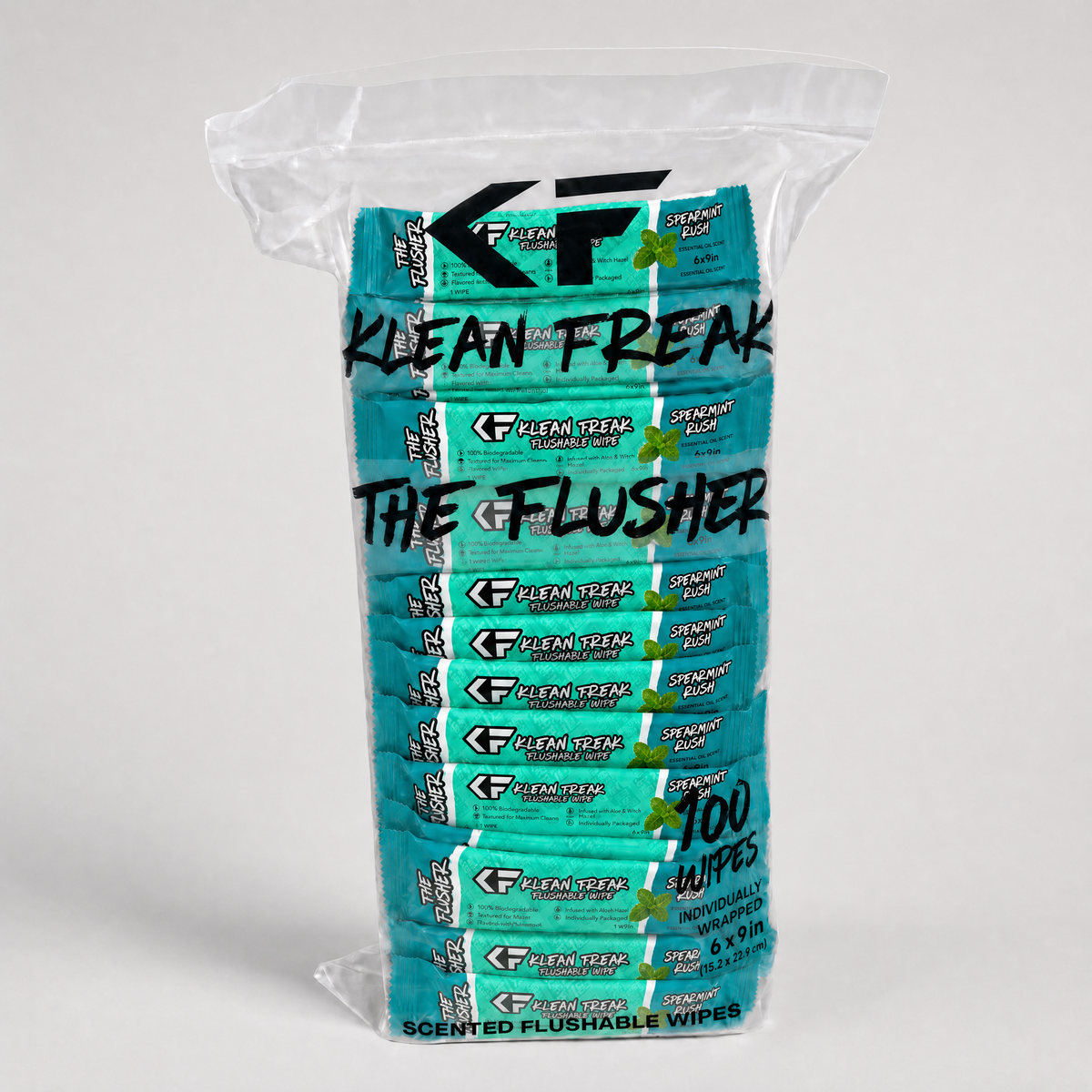 The Flusher - 100 Pack - Flushable Wipes Klean Freak