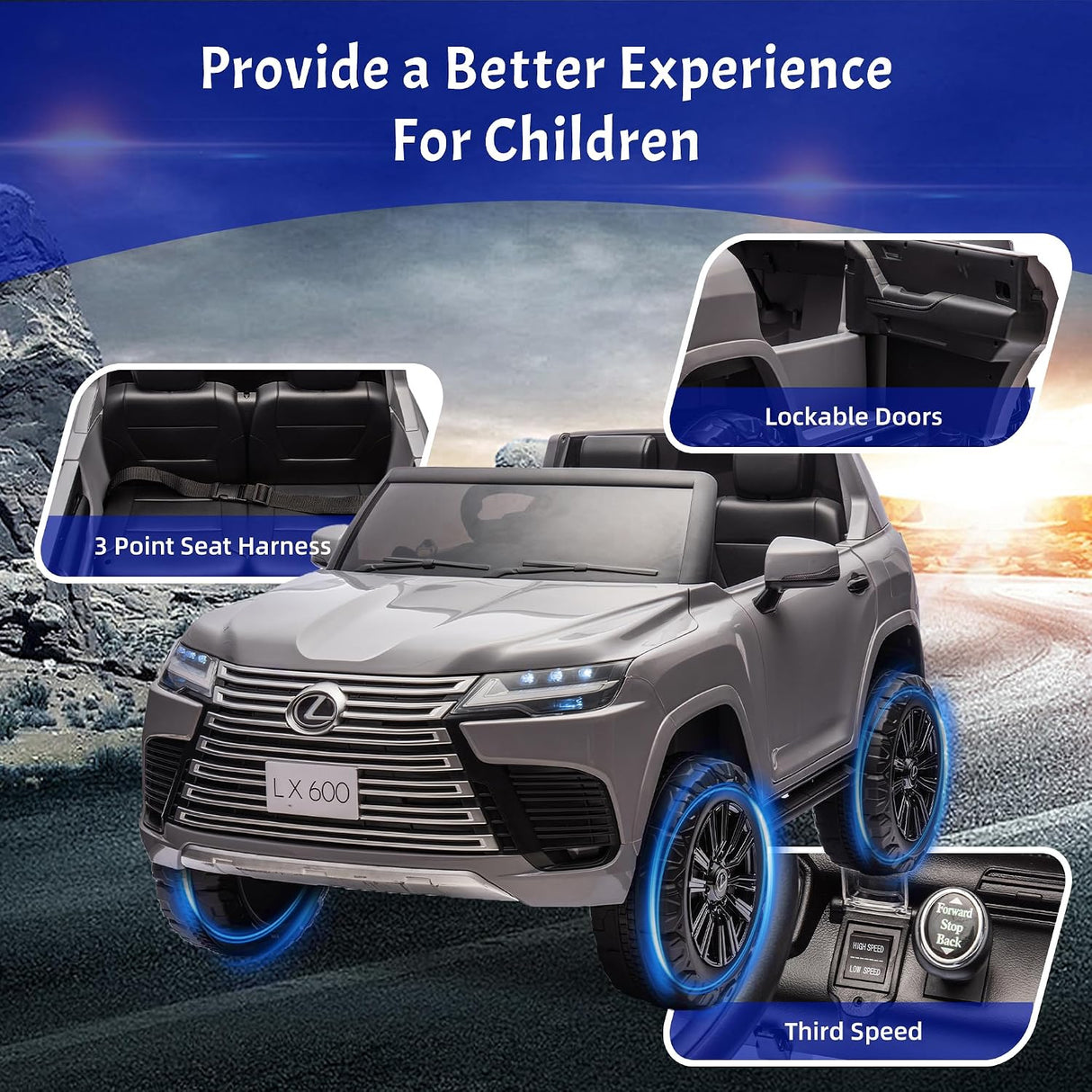 Lexus 2 Seater Ride On Car For Children W/Magic Cars® Parental Control MagicCars