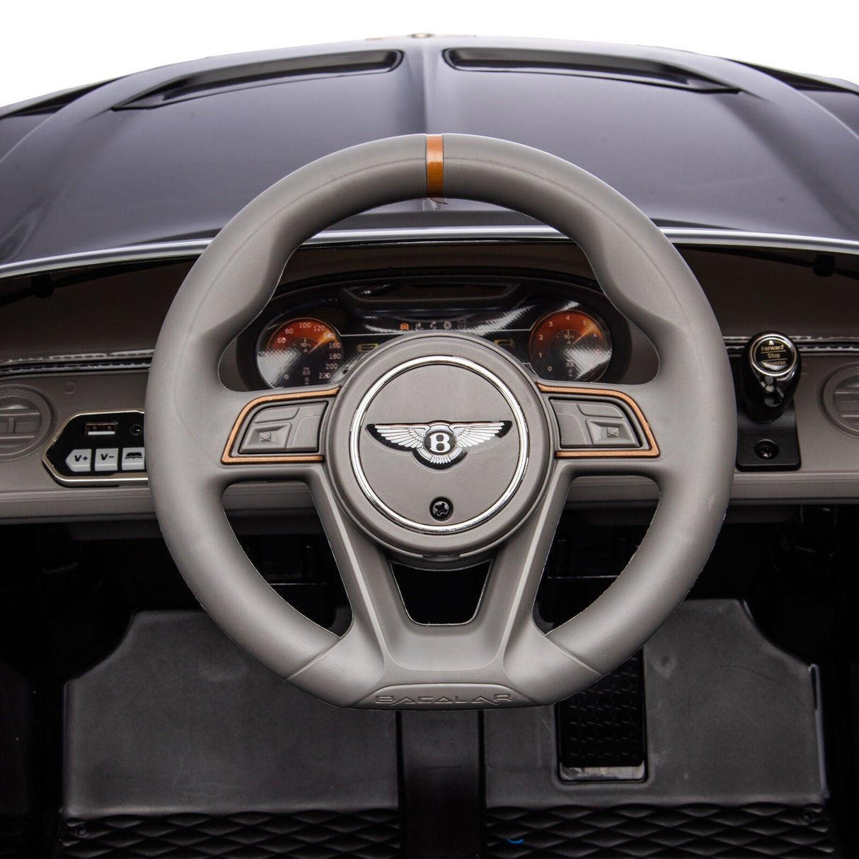 Licensed Bentley 2.4G RC Kids Ride On Car with 3 Speeds - Electric 12V 7A in Sleek Black