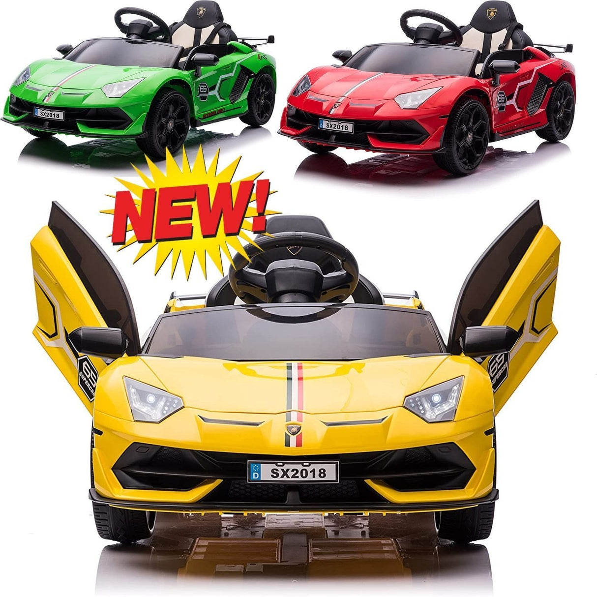 Licensed Lamborghini Electric Ride-On Car for Kids - Perfect Xmas or Bday Gift for Boys and Girls!