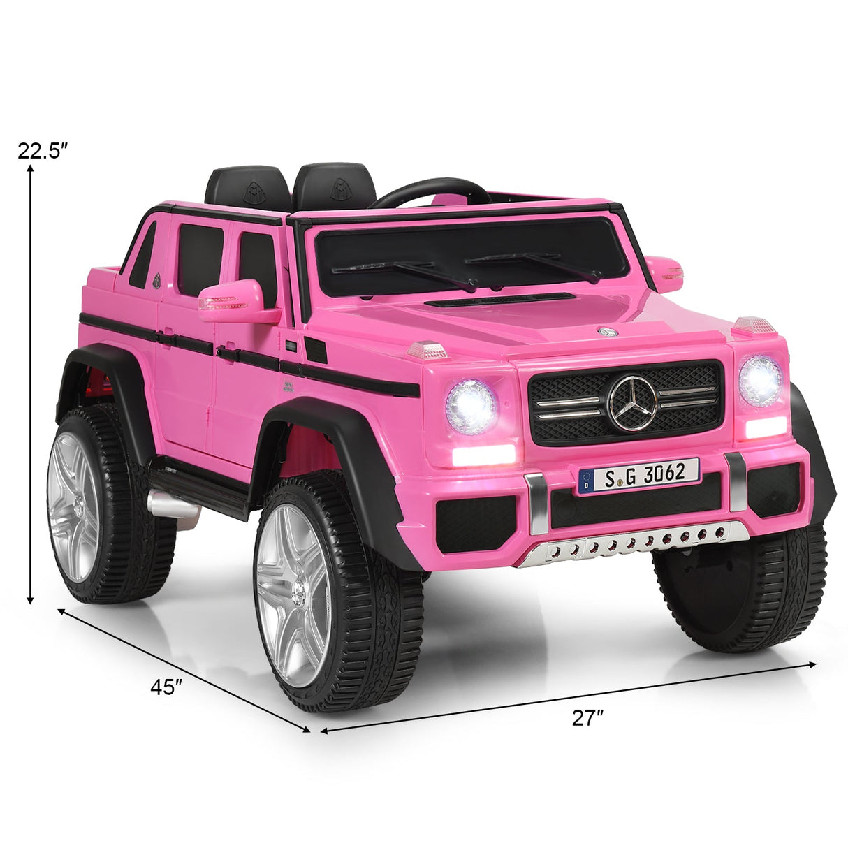 Licensed Mercedes Benz 12V Electric Kids RC Ride On Car - Battery Powered