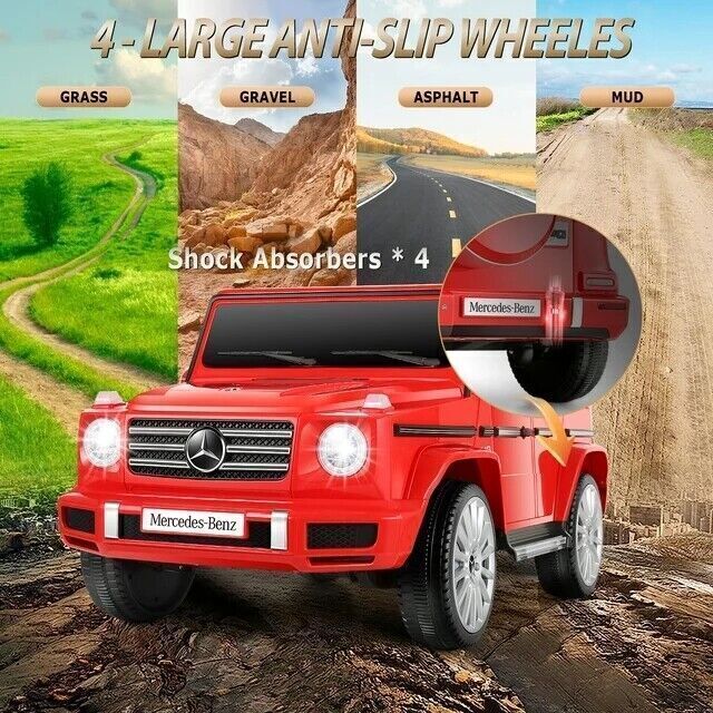 Licensed Mercedes-Benz G500 4WD Kids Ride-On Car with Remote Control - 12V
