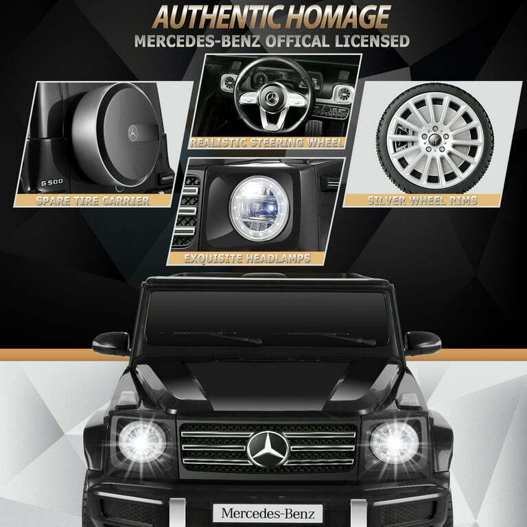 Licensed Mercedes-Benz G500 4WD Kids Ride-On SUV with Remote Control - A+ Quality