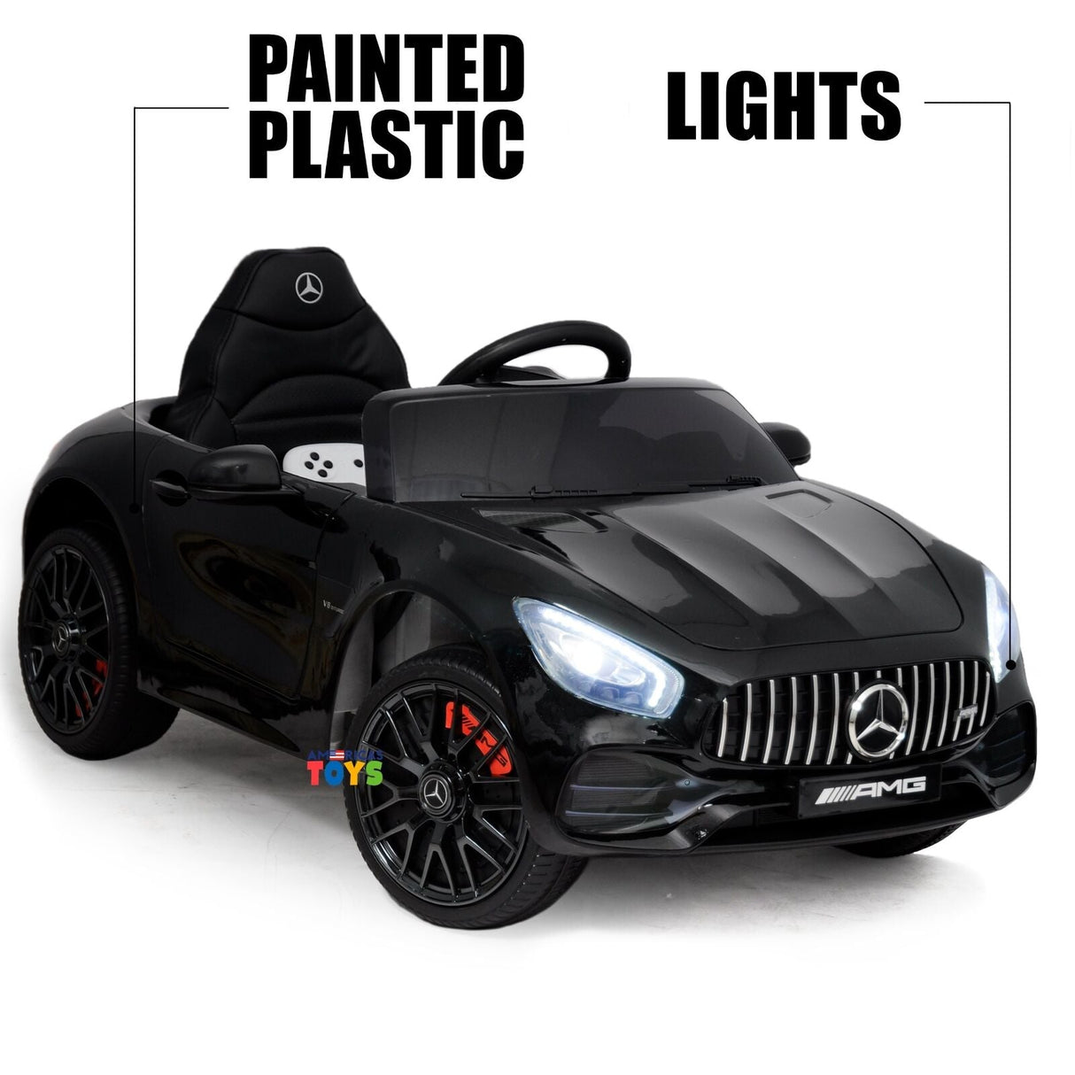 Licensed Mercedes-Benz Remote Control Car for Kids with Leather Seat in Multiple Colors