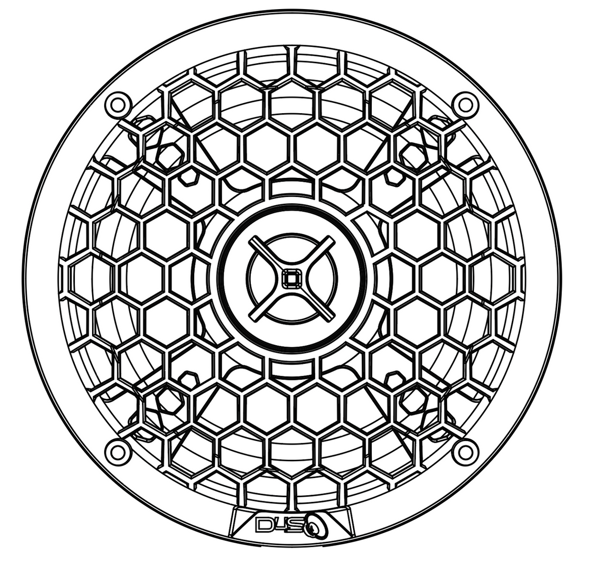 Down4Sound M3 65 | 6.5" 175W RMS Marine RGB LED Coaxial Speakers (Pair) Down4Sound