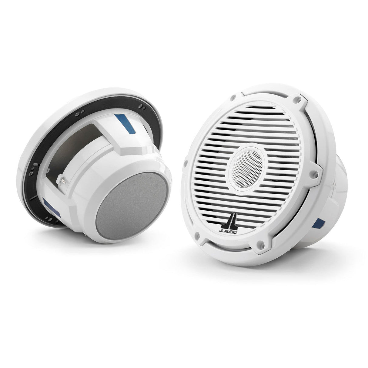 JL Audio M6-770X-C-3Gw 7.7" Marine Coaxial Speakers-Gloss White Sports Grills (Pair) JL Audio