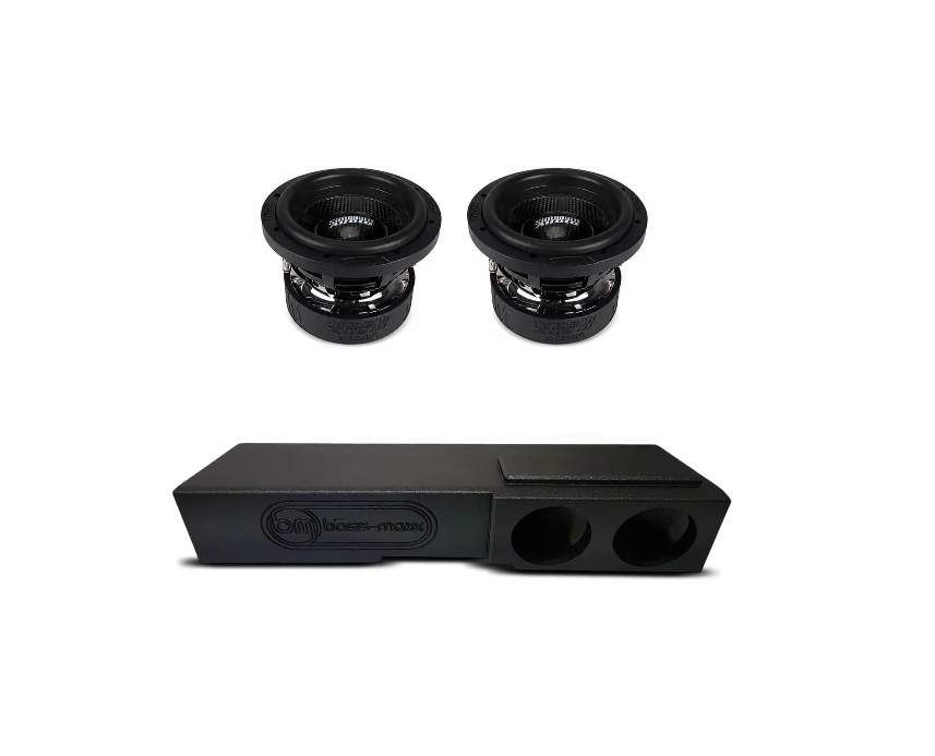 (2) Sundown Audio M8 & Chevy Crew Cab 07-18 Dual 8" Subwoofer Box Combo