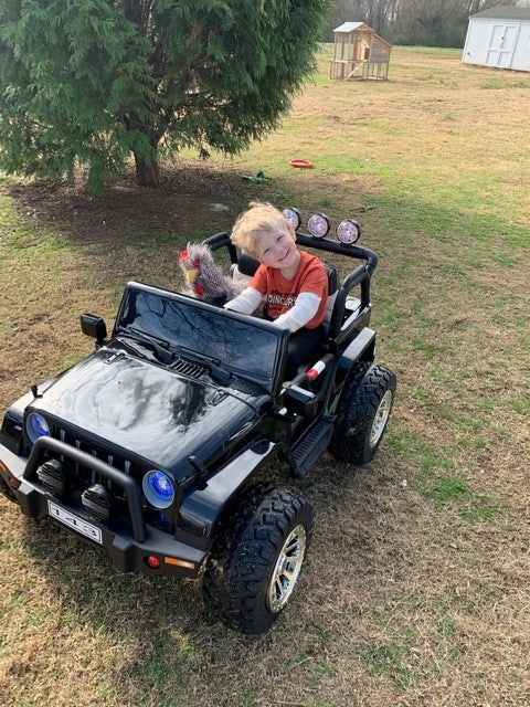 2 Seater 24 Volt 4x4 Electric Ride On Jeep Style Rubber Tires Fully Loaded Truck ATV UTV For Kids W/Magic Cars® Wireless Parental Control MagicCars