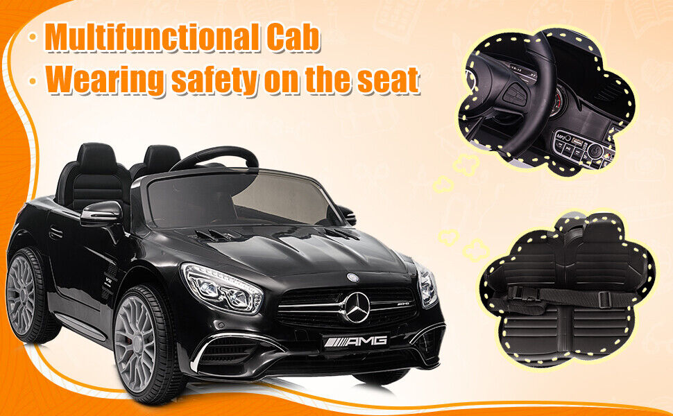 Licensed Mercedes-Benz Electric Ride-On Car for Kids with Remote Control - 12V Powered Toy Vehicle