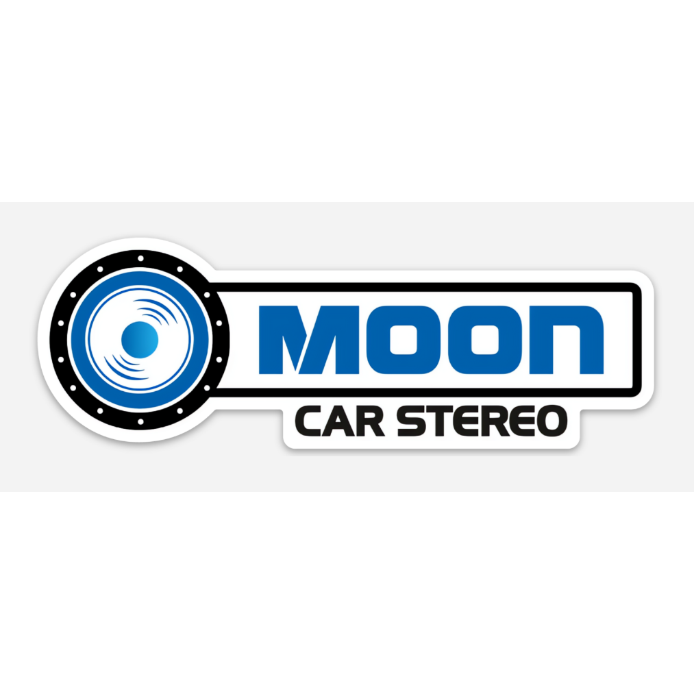 Moon Car Stereo Logo Sticker