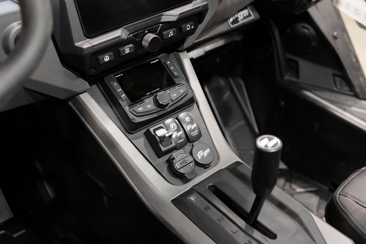'26 RZR® Pro R w/ 10.4" Touchscreen Head Unit Mount | UTVS-PRO2-HUMT-104-DASHKIT-RKR UTV Stereo