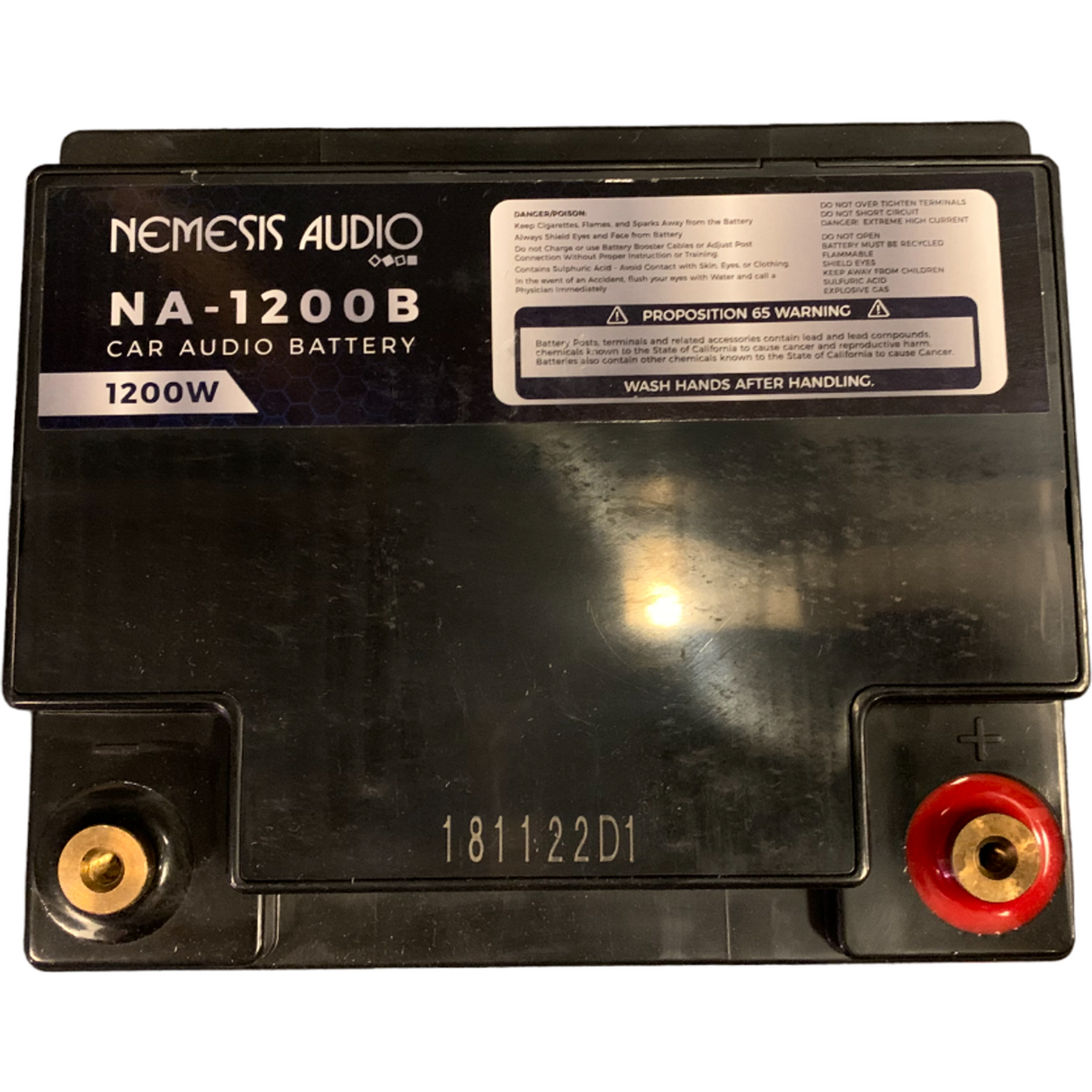 Nemesis Audio NA-1200B 40AH 1200W AGM Power Cell 12V Battery Nemesis Audio
