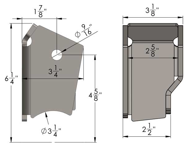 Dana 60 Narrow Lower Control Arm Bracket Kit
