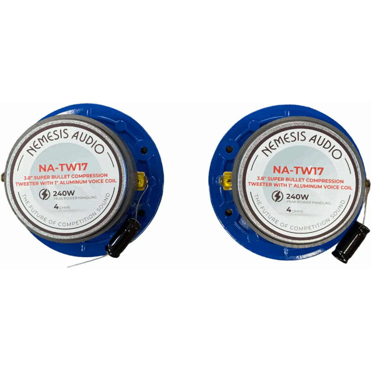 Nemesis Audio NA-TW17 3.8" 120W Pro Aluminum Super Bullet Tweeters (Pair)
