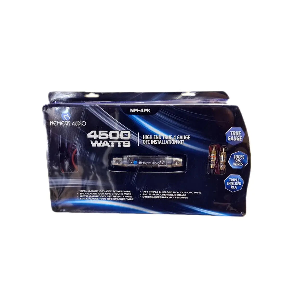 Nemesis Audio NM-4PK 100% OFC 4G Amp Kit
