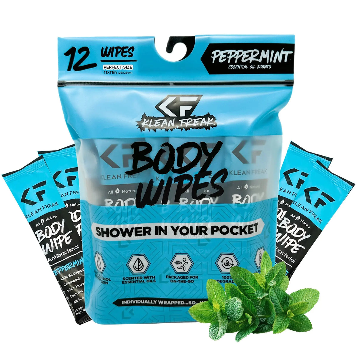 Body Wipes - 12 Pack Klean Freak