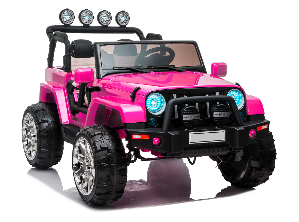 2 Seater 24 Volt 4x4 Electric Ride On Jeep Style Rubber Tires Fully Loaded Truck ATV UTV For Kids W/Magic Cars® Wireless Parental Control MagicCars