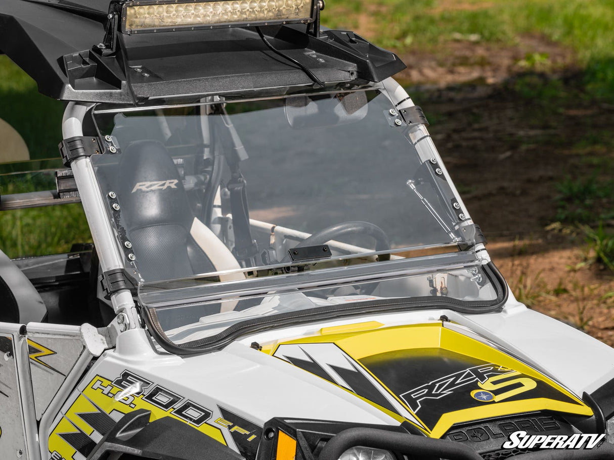 SuperATV Polaris RZR 570 Scratch Resistant Flip Windshield