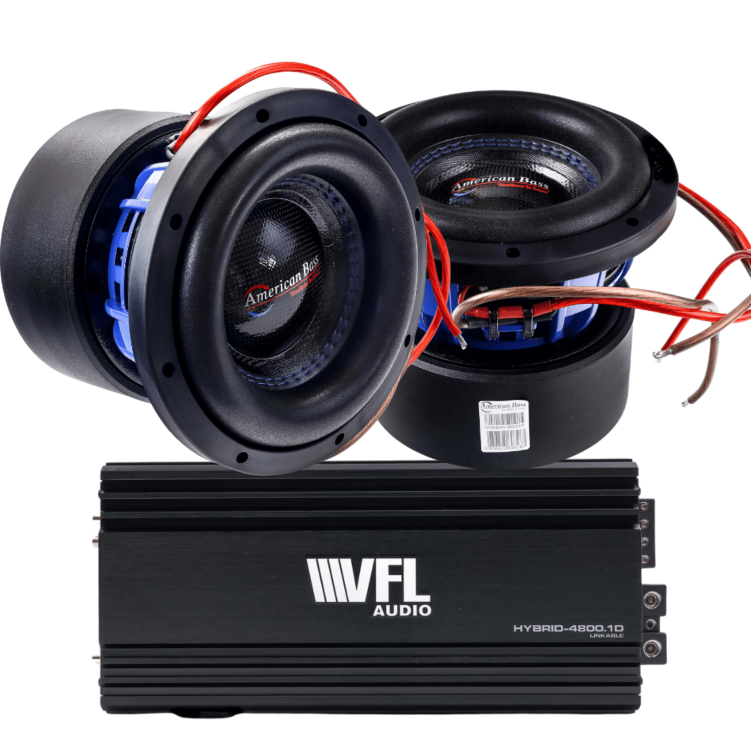 Power Pack: 2 HD 8 Subwoofers + VFL Hybrid 4800.1 Amplifier