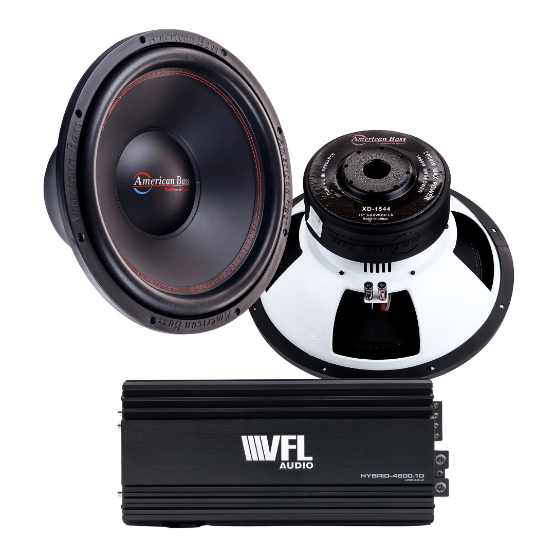 Power Pack: 2 XD 15 Subwoofers + VFL Hybrid 4800.1 Amplifier