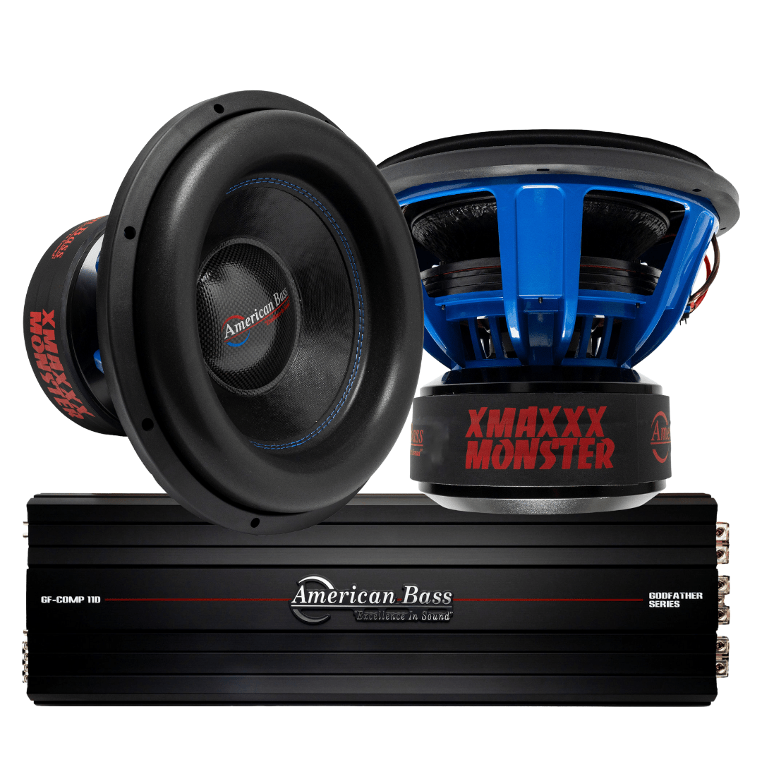 Power Pack: 2 XMAXXX Monster 15” Subwoofers + Godfather Comp 11D Amplifier