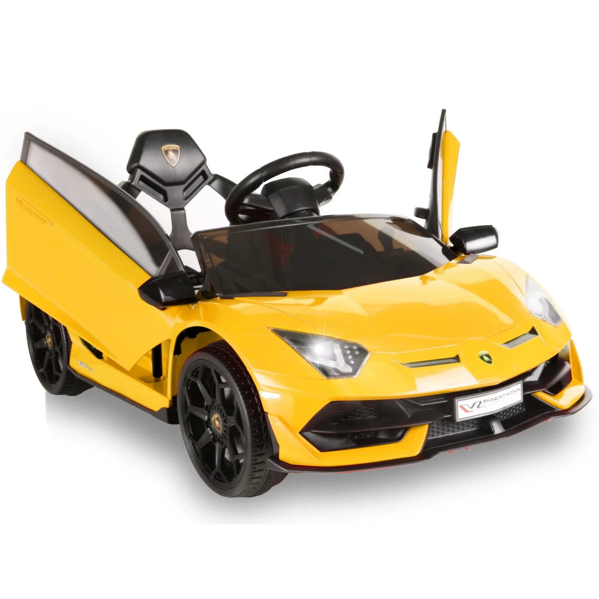 12V Electric Ride-On Car with LED Lights, MP3 Player, and Remote Control for Kids - 1 Seat Truck Toy with Wheels